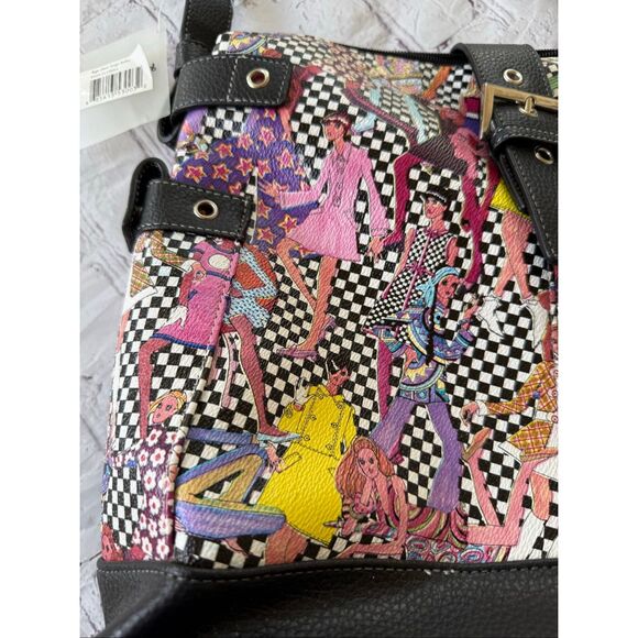 Sydney Love Hip Chic Large Hobo Bag Fashion Model Print Colorful Maximalist NWT - Picture 10 of 15